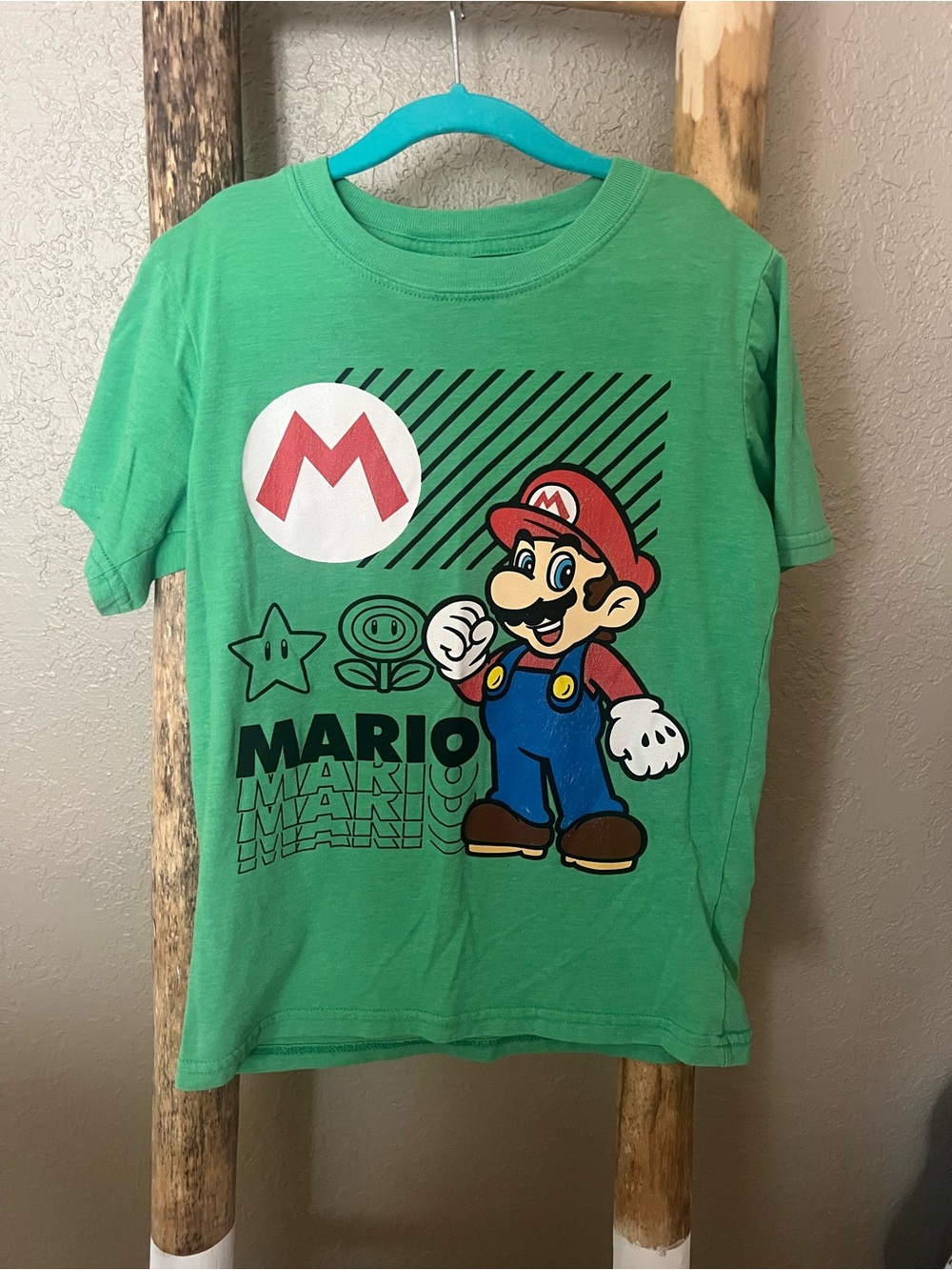 Nintendo Boys Green Mario Graphic Tee